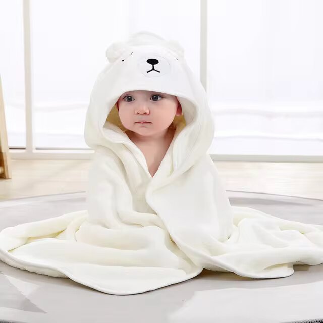 Adorable Hooded Baby Bath Towel – Cartoon Animal Blanket for Boys & Girls