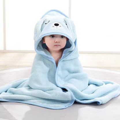 Adorable Hooded Baby Bath Towel – Cartoon Animal Blanket for Boys & Girls