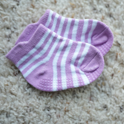 Non-Slip Cotton Socks for Babies & Toddlers – 6 Pairs with Grips for Safe Playtime