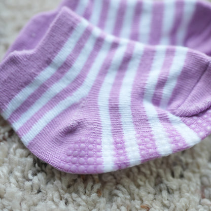 Non-Slip Cotton Socks for Babies & Toddlers – 6 Pairs with Grips for Safe Playtime