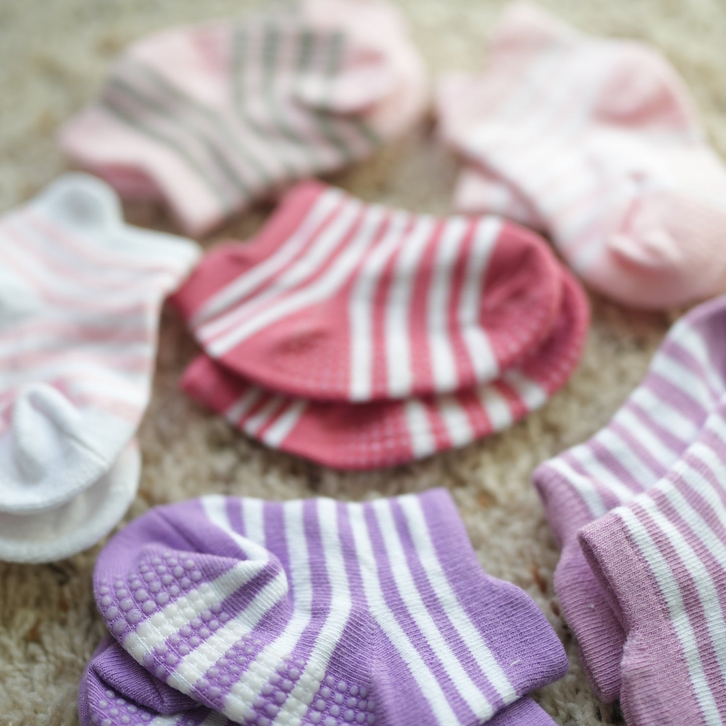 Non-Slip Cotton Socks for Babies & Toddlers – 6 Pairs with Grips for Safe Playtime